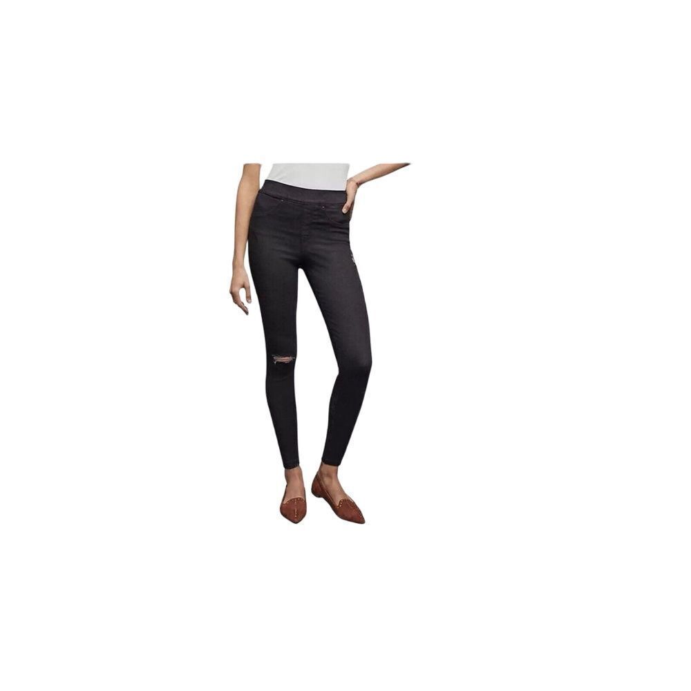 Spanx Women's Size Large Vintage Black Distressed Ankle Skinny Jegging Jeans